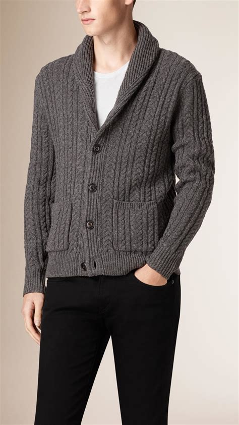burberry cardigan men